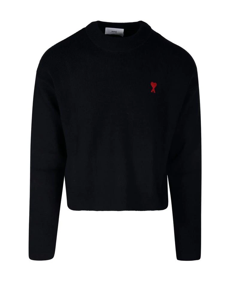 商品AMI|AMI Paris Ami de Coeur Logo Embroidered Knitted Jumper,价格¥2056,第1张图片