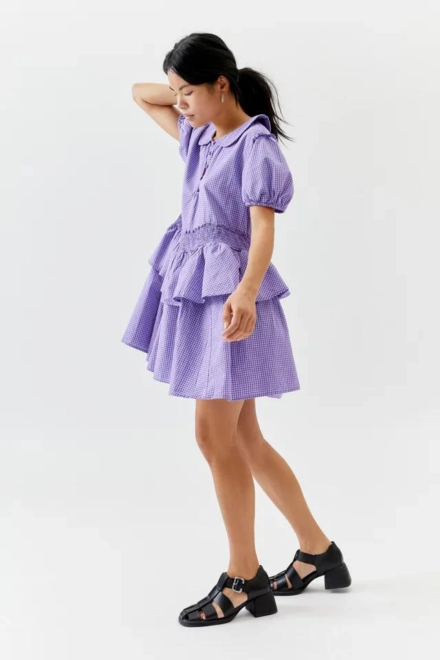 商品Urban Outfitters|UO Claire Ruffled Babydoll Mini Dress,价格¥378,第3张图片详细描述