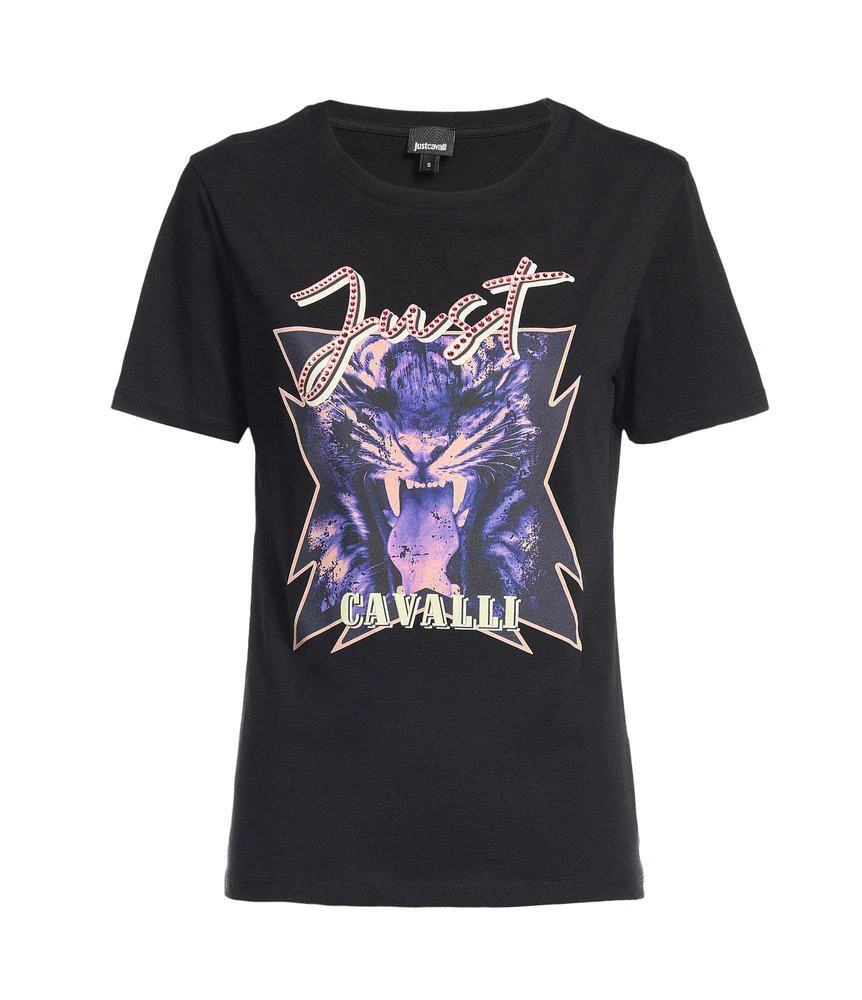 商品Just Cavalli|Just Cavalli Motif-Printed Crewneck T-Shirt,价格¥760,第1张图片