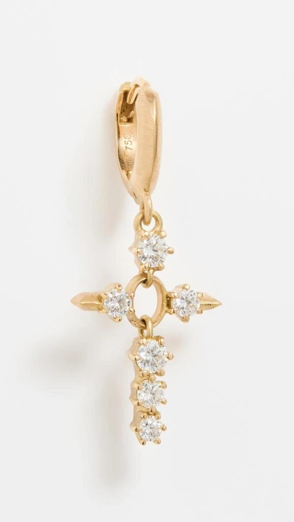 商品Jade Trau|Jade Trau Cross Huggie Drop Earring,价格¥22909,第2张图片详细描述