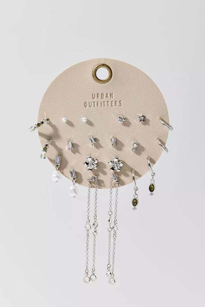 商品Urban Outfitters|Poppy Rhinestone Post And Hoop Earring Set,价格¥185,第3张图片详细描述