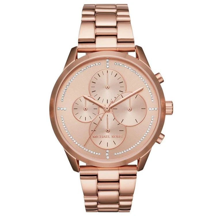 商品Michael Kors|Women's Slater Rose Gold-Tone Stainless Steel Bracelet Watch 40mm,价格¥1542,第1张图片