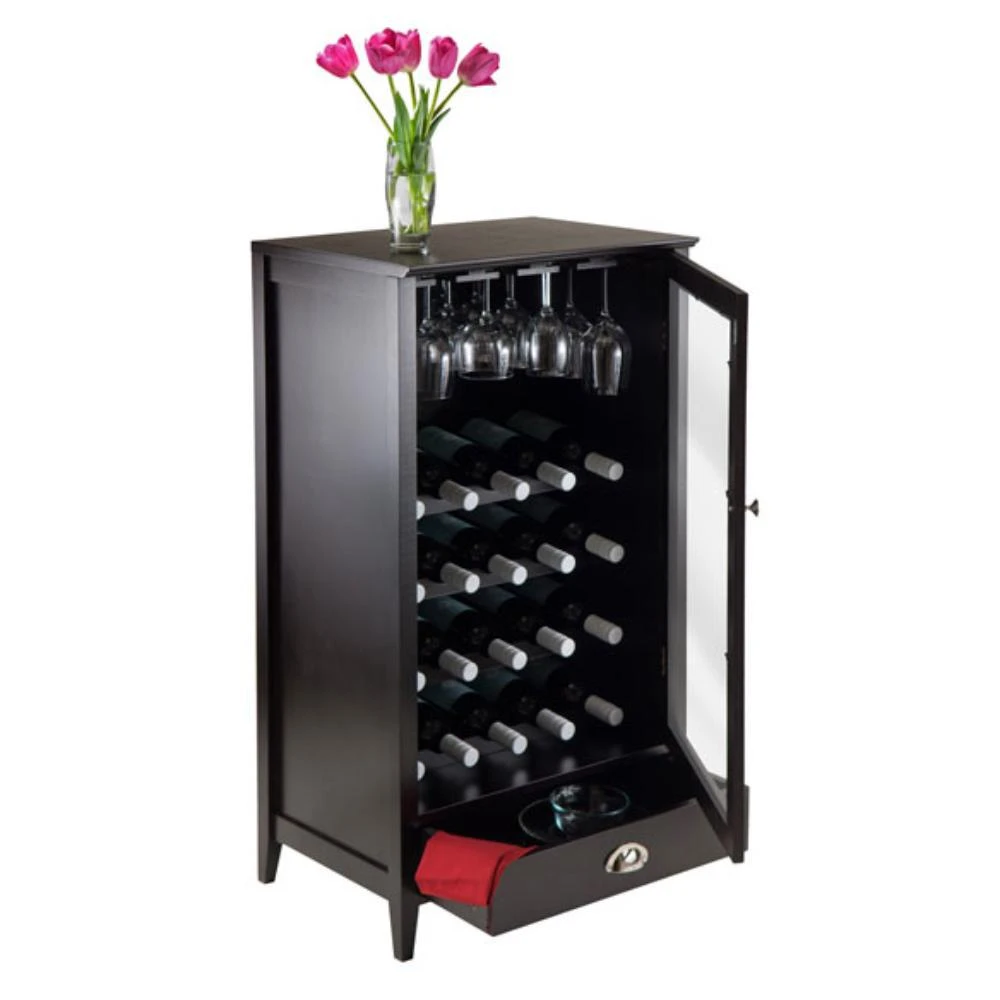 商品Hivvago|20-Bottle Wine Cabinet Espesso,价格¥2524,第2张图片详细描述