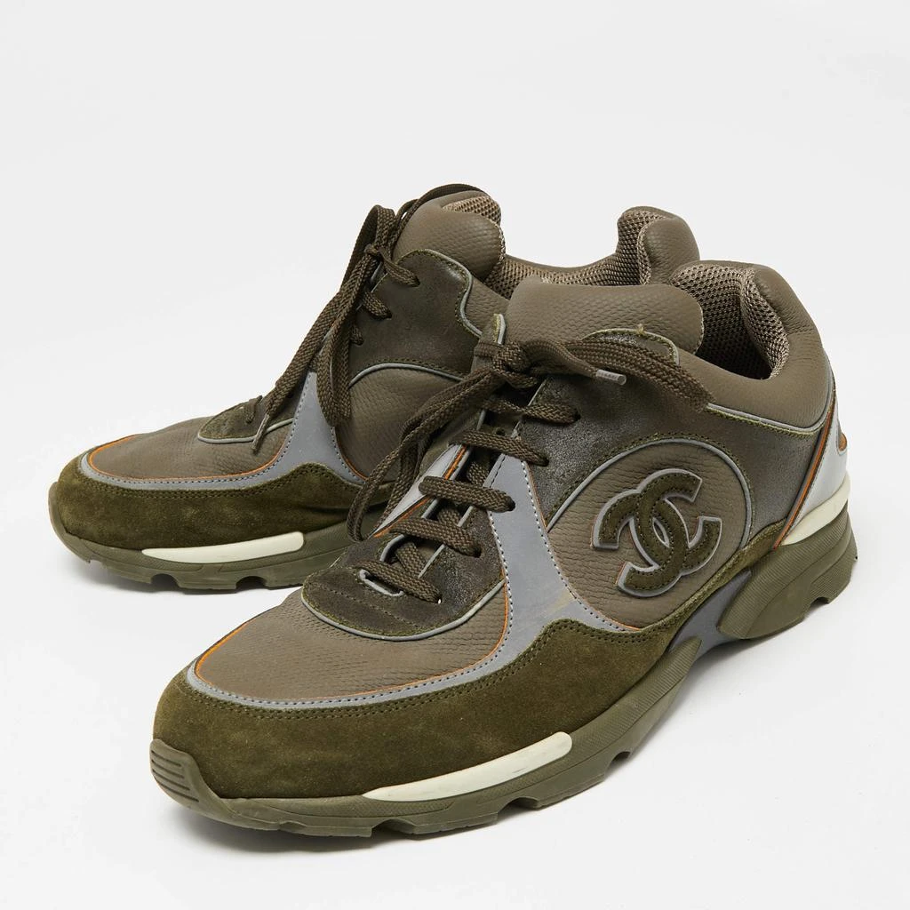 商品[二手商品] Chanel|Chanel Multicolor Suede and Leather CC Low-Top Sneakers Size 43,价格¥3380,第2张图片详细描述