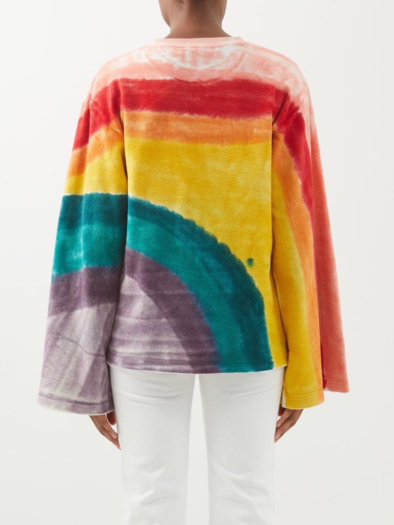Eisko rainbow-stripe cotton-terry T-shirt商品第5张图片规格展示