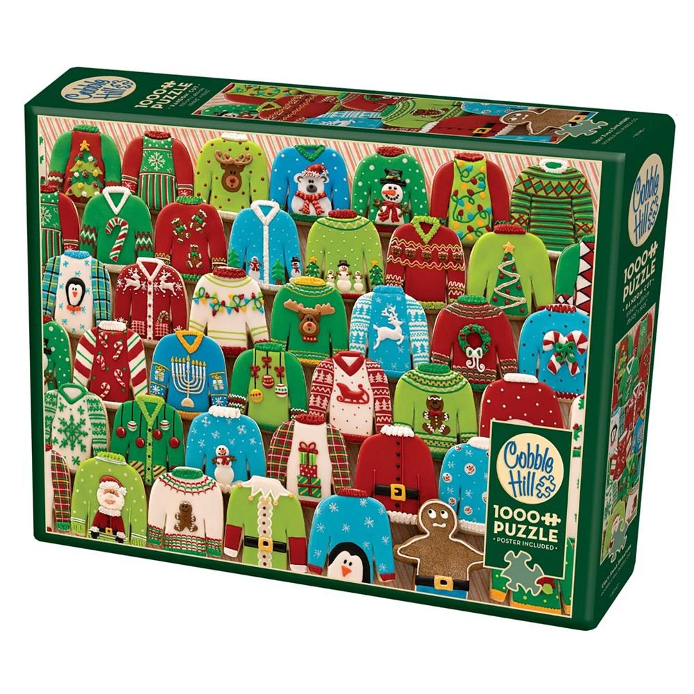 商品MasterPieces Puzzles|Cobble Hill Ugly Xmas Sweaters 1000 Piece Jigsaw Puzzle,价格¥113,第2张图片详细描述