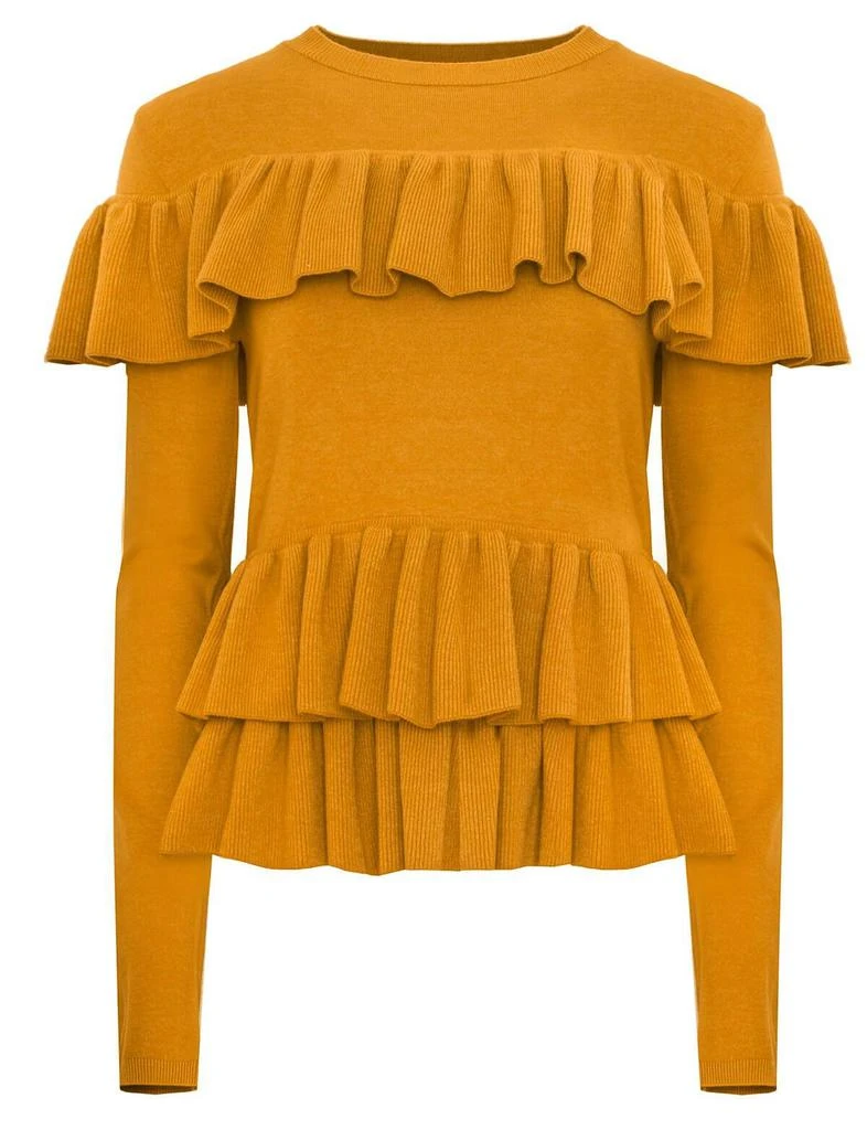 商品Pixie Market|Kate Mustard Ruffle Sweater,价格¥243,第5张图片详细描述