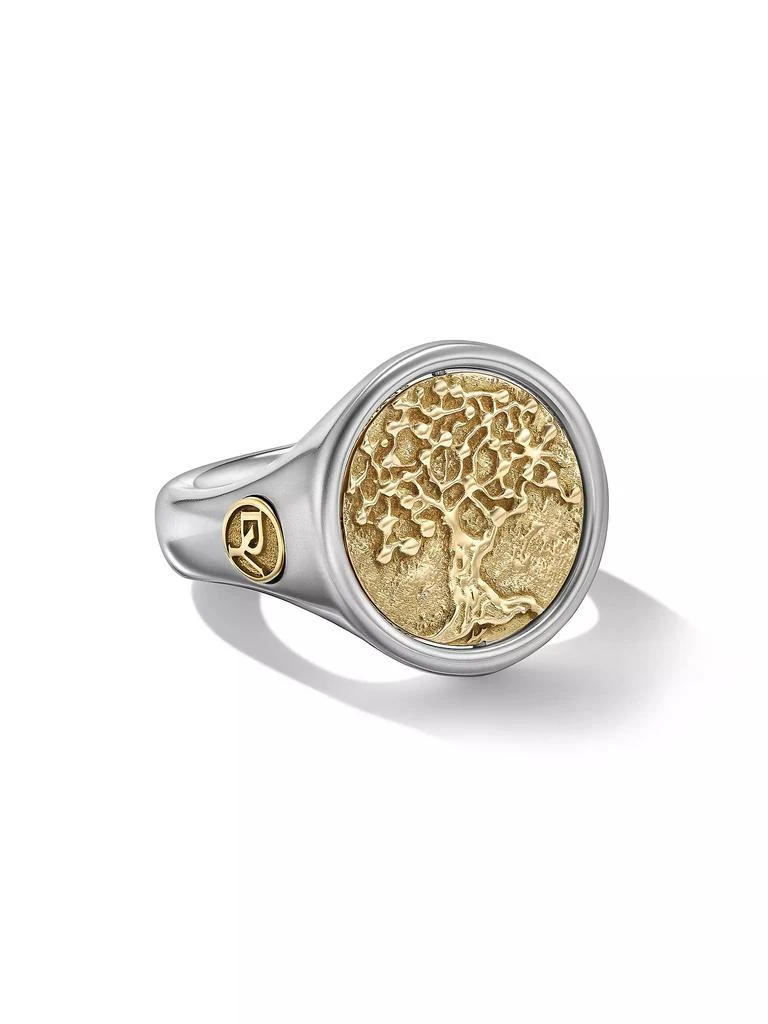 商品David Yurman|Life and Death Duality Signet Ring in Sterling Silver,价格¥21728,第1张图片