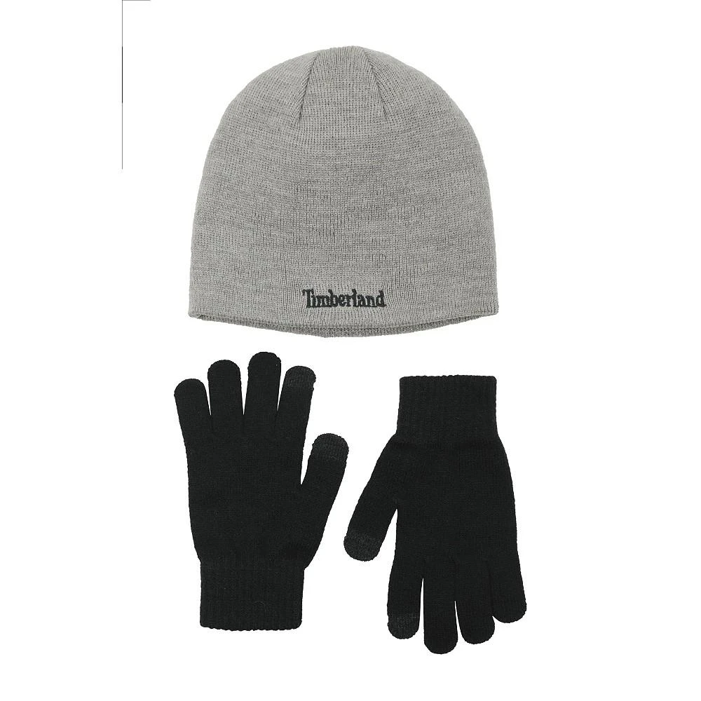 商品Timberland|Big Boys Reversible Logo Beanie and Magic Gloves, 2 Piece Set,价格¥54,第2张图片详细描述