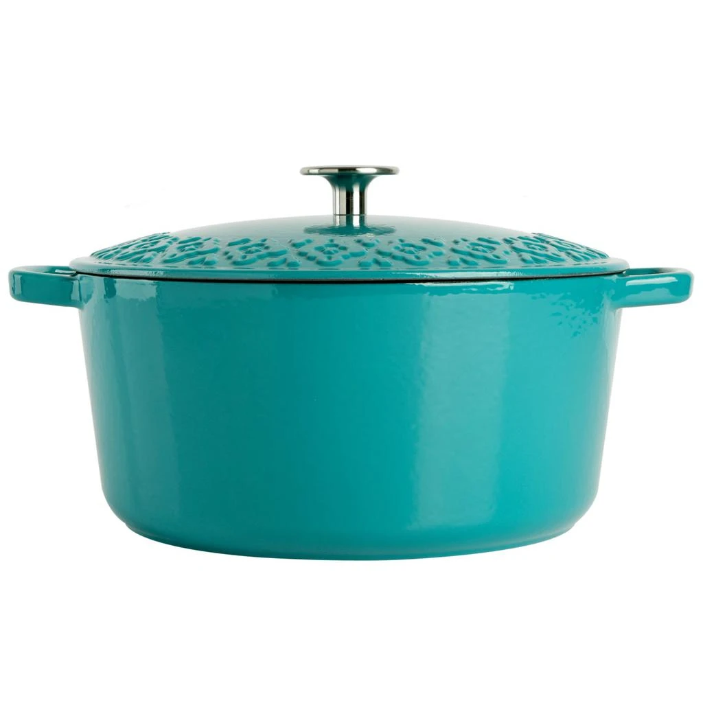 商品Spice By Tia Mowry|Savory Saffron 6 Quart Enameled Cast Iron Dutch Oven with Lid,价格¥605,第5张图片详细描述