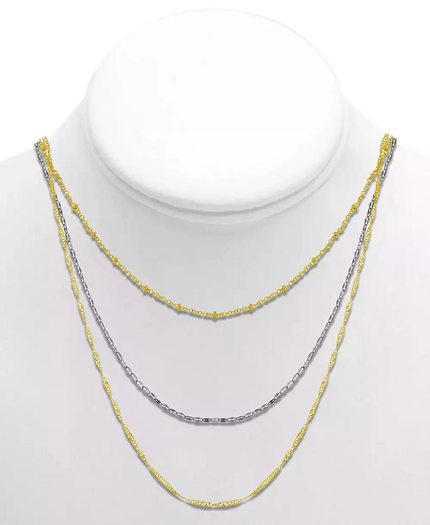 商品Essentials|Silver Plated Multi-Chain 18" Layered Statement Necklace,价格¥132,第2张图片详细描述