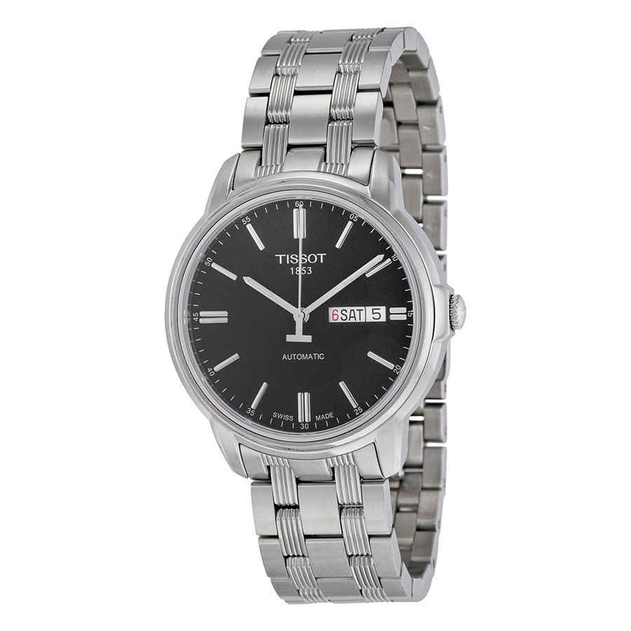 商品Tissot|Tissot Automatics III Black Dial Steel Mens Watch T065.430.11.051.00,价格¥2246,第1张图片