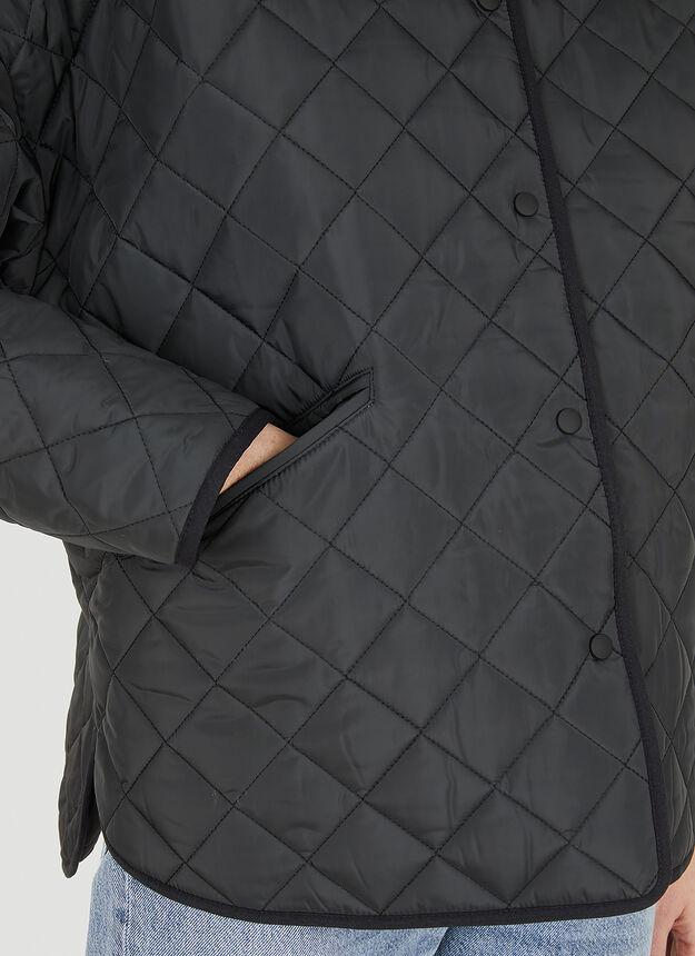 Quilted Jacket in Black商品第5张图片规格展示