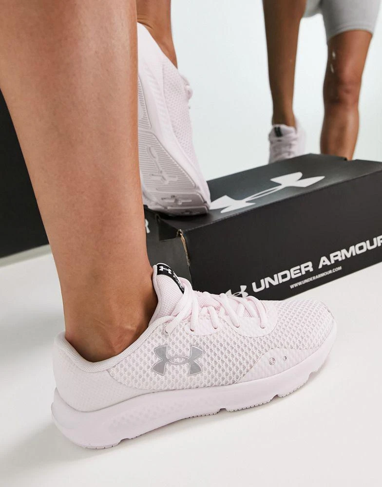 商品Under Armour|Under Armour Charged Pursuit 3 running trainers in light pink,价格¥486,第3张图片详细描述