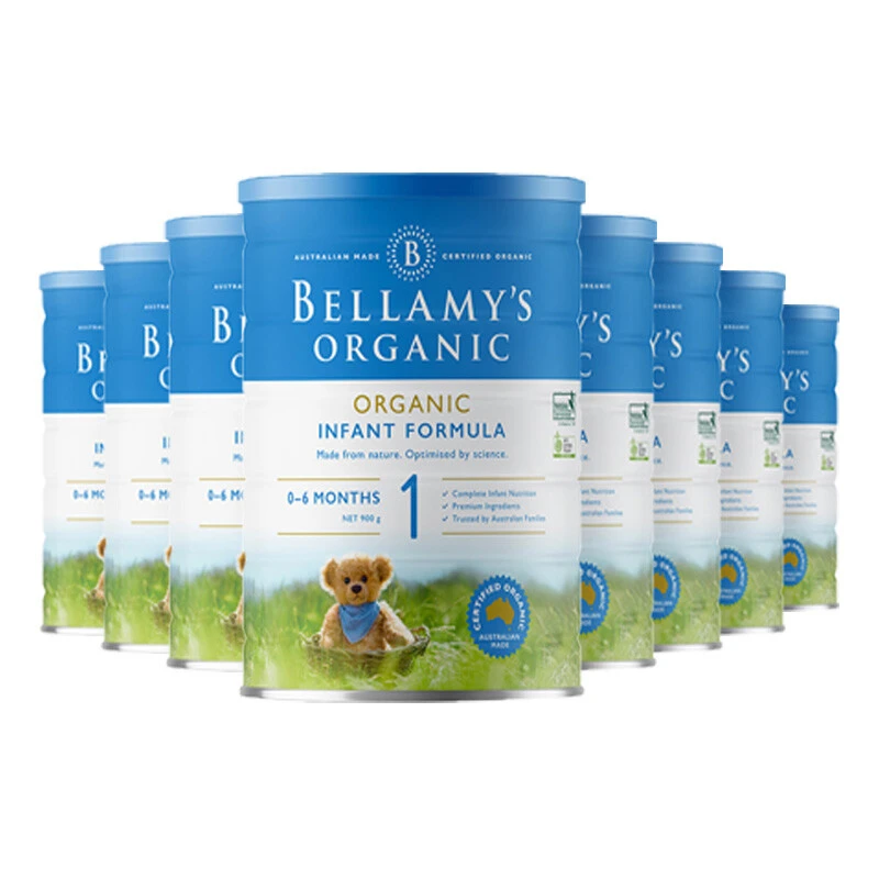 Bellamys Organic贝拉米1段（0-6个月）有机婴儿奶粉900g/罐 新旧版本随机发（保税仓发货）（预售3个工作日内发货） 商品