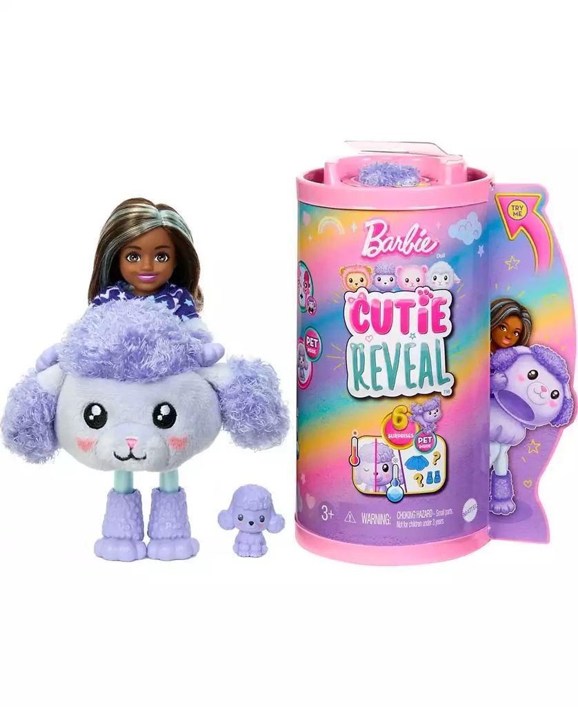 商品Barbie|Cutie Reveal Cozy Cute T-shirts Series Chelsea Doll & Accessories, Brunette Small Doll,价格¥81,第2张图片详细描述