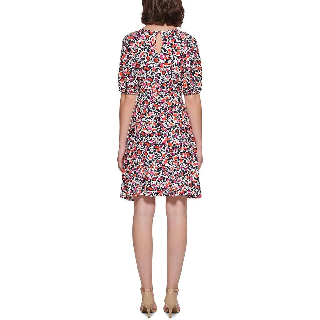 商品Tommy Hilfiger|Petites Womens Floral Print Mini Fit & Flare Dress,价格¥278-¥368,第1张图片详细描述