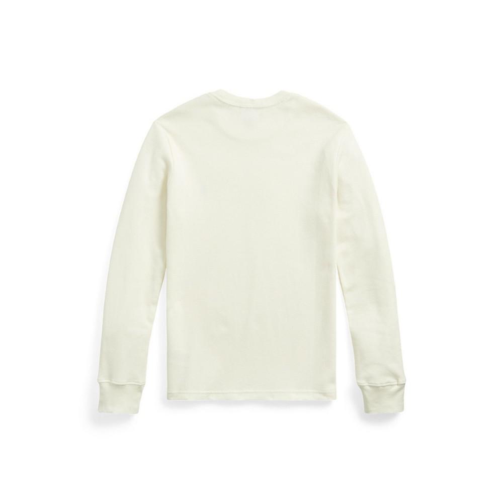 Big Boys Waffle-Knit Long Sleeve T-shirt商品第2张图片规格展示