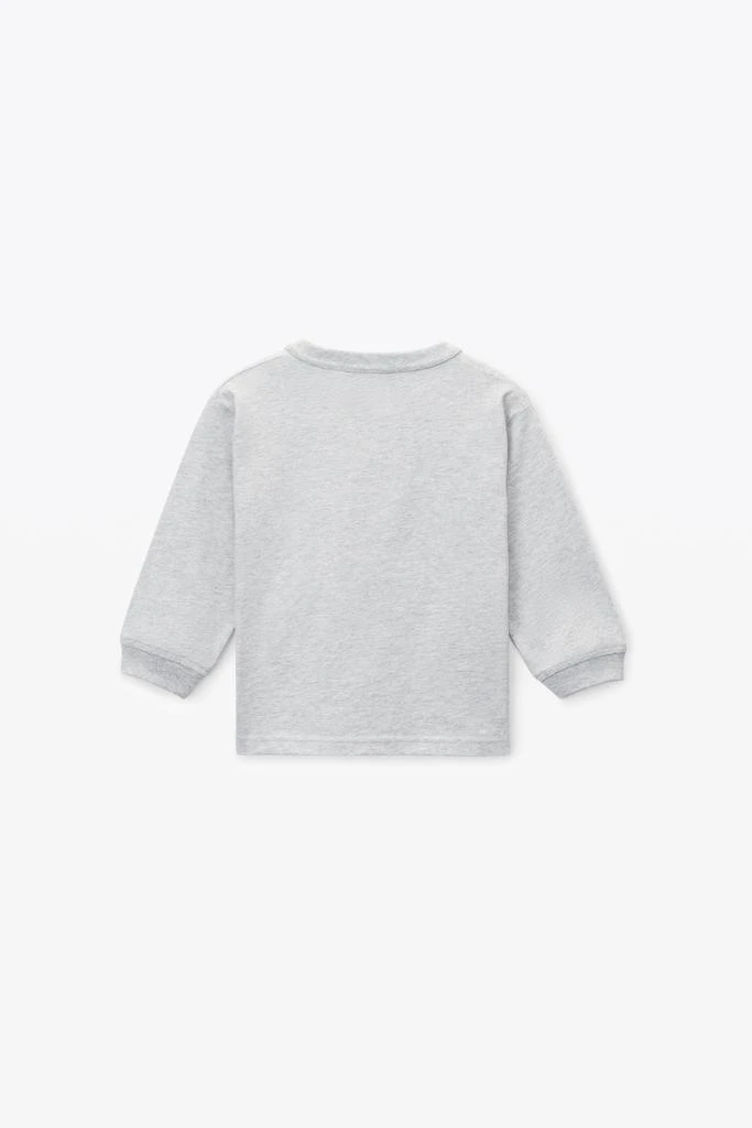 商品Alexander Wang|KIDS LOGO LONG SLEEVE TEE IN ESSENTIAL JERSEY,价格¥378,第5张图片详细描述