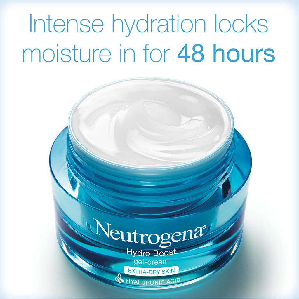 Neutrogena Hydro Boost Face Moisturizer with Hyaluronic Acid for Extra Dry Skin, Fragrance Free, Oil-Free, Non-Comedogenic Gel Cream Face Lotion, 1.7 oz商品第7张图片规格展示