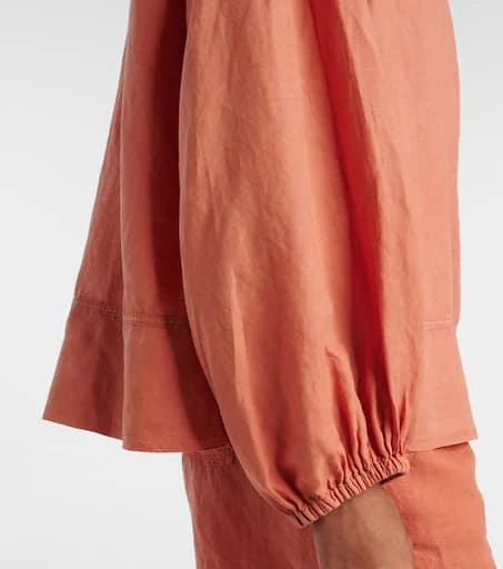 商品Brunello Cucinelli|Monili亚麻与棉质上衣,价格¥17164,第5张图片详细描述