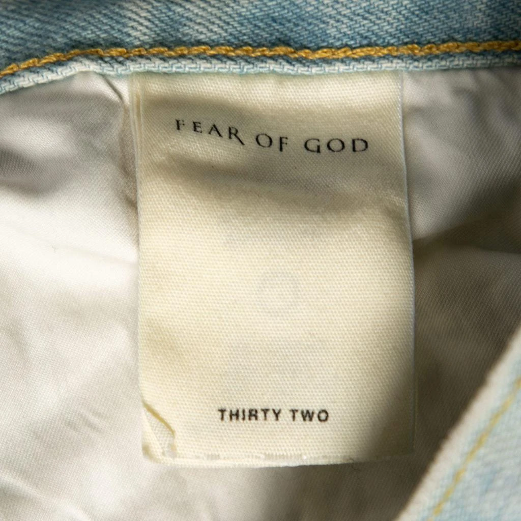 商品[二手商品] Fear of god|Fear of God Blue Distressed Denim Zipped Hem Slim Fit Jeans M,价格¥4057,第5张图片详细描述