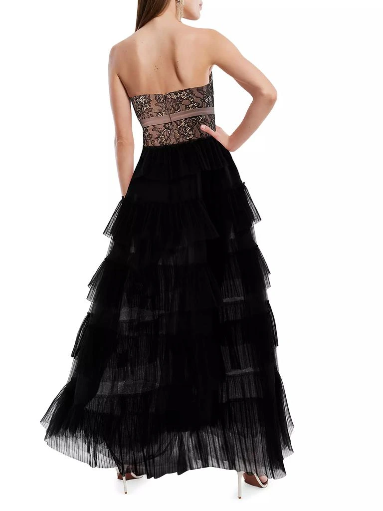 商品BCBG|Strapless Lace &amp; Tulle Gown,价格¥4685,第5张图片详细描述