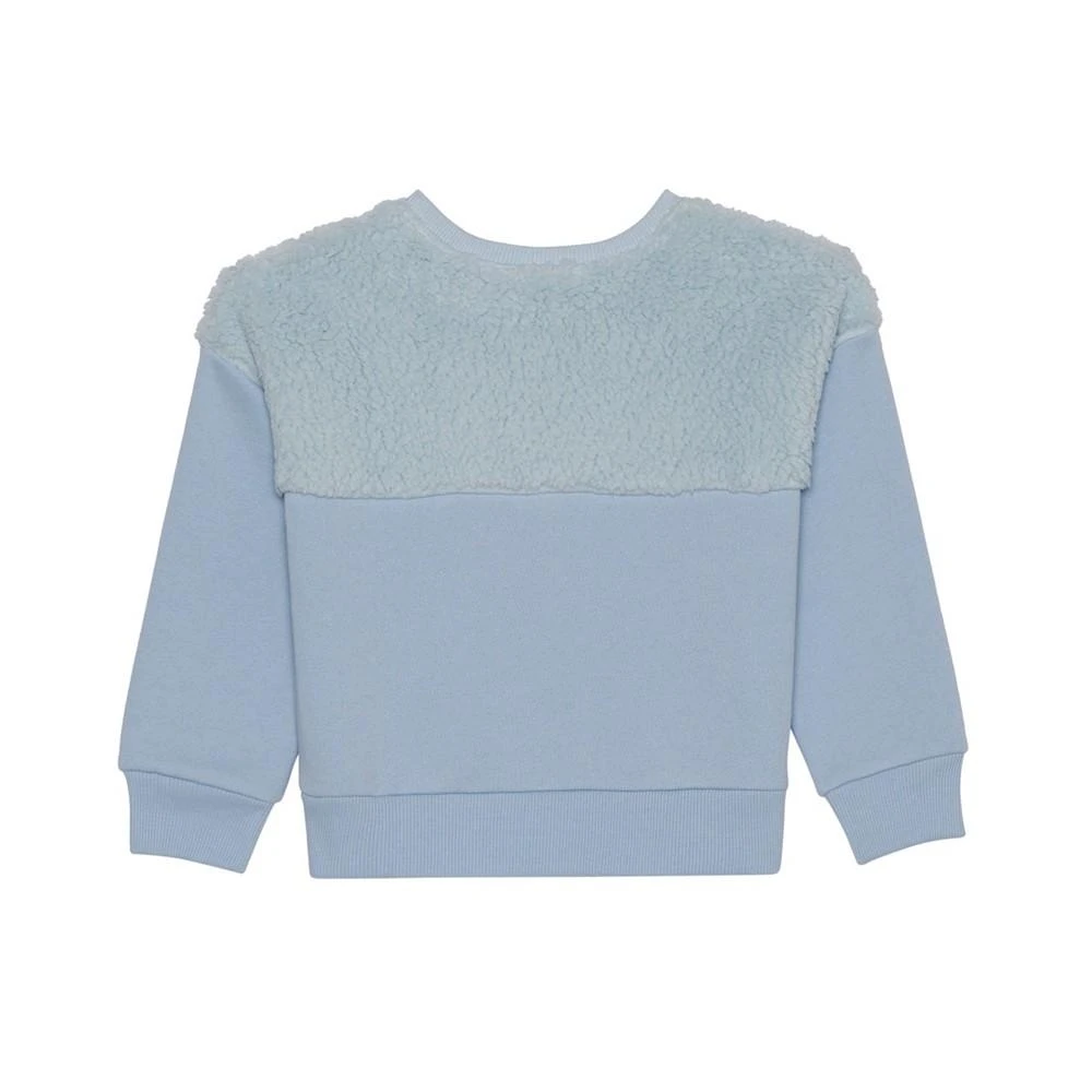 商品Disney|Little Girls Stitch Long Sleeve Sherpa Fleece Pullover Sweatshirt,价格¥317,第2张图片详细描述
