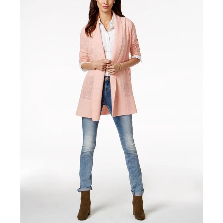 商品Charter Club|Cashmere Textured Open-Front Cardigan, Created for Macy's,价格¥494,第1张图片