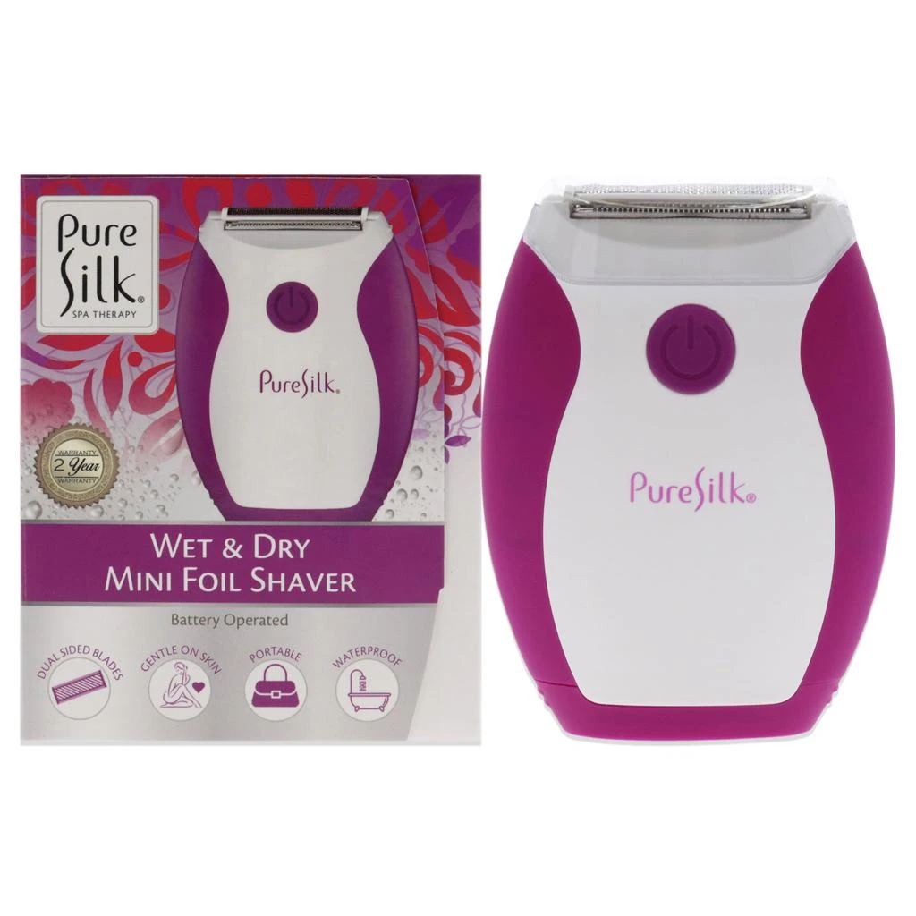 商品Barbasol|Wet and Dry Mini Foil Shaver - White-Purple by Barbasol for Women - 1 Pc Shaver,价格¥176,第2张图片详细描述