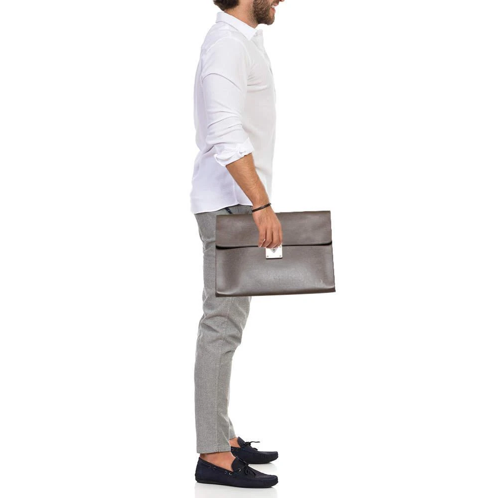 商品[二手商品] Louis Vuitton|Louis Vuitton Brown Taiga Leather Minuto Portfolio Case,价格¥3970,第2张图片详细描述