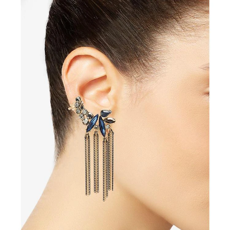 商品INC International|Gold-Tone Stone & Chain Dangly Ear Climbers, Created for Macy's,价格¥59,第2张图片详细描述