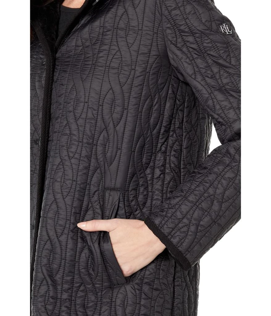 商品Ralph Lauren|Cable Fabric Quilted Coat,价格¥715,第3张图片详细描述