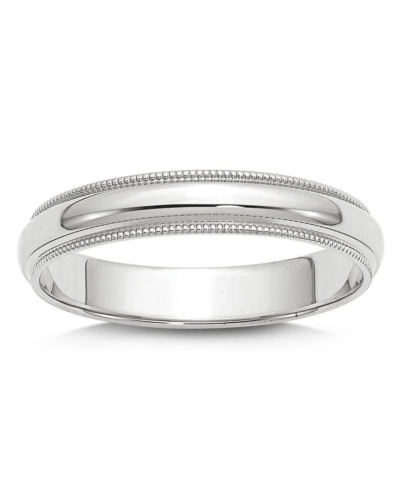 商品Bloomingdale's|Men's 4mm Half Round Milgrain Band 14K White Gold,价格¥3030,第1张图片