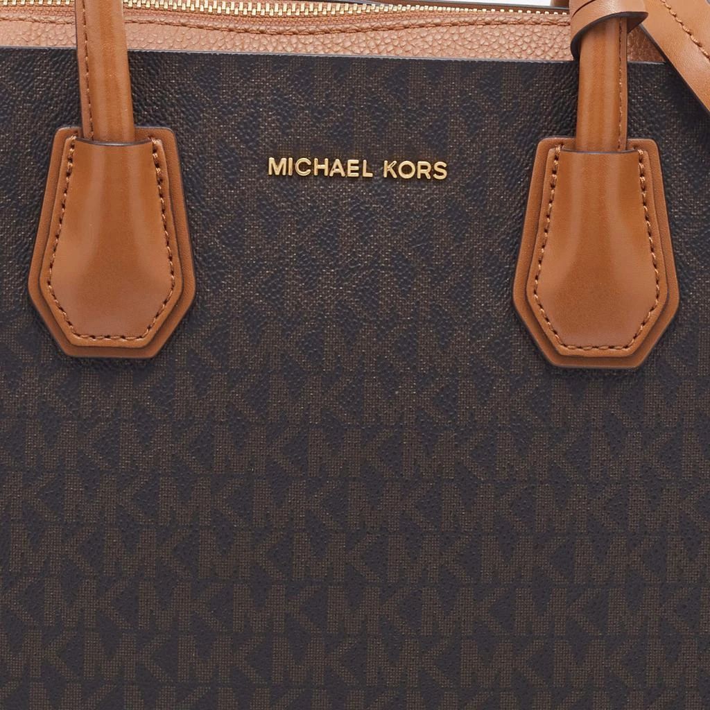 商品[二手商品] Michael Kors|Michael Kors Brown Signature Coated Canvas and Leather Belted Mercer Satchel,价格¥1303,第5张图片详细描述