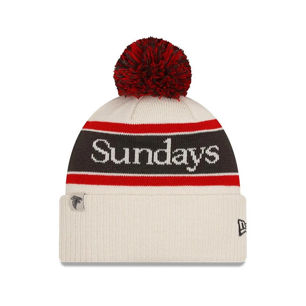 商品New Era|Men's Stone Atlanta Falcons Sundays Cuffed Pom Knit Hat,价格¥224,第1张图片