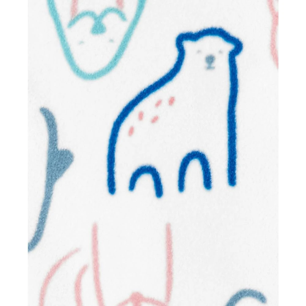 商品Carter's|Toddler Girls 1-Piece Animal-Print Fleece Footed Pajama,价格¥81,第3张图片详细描述