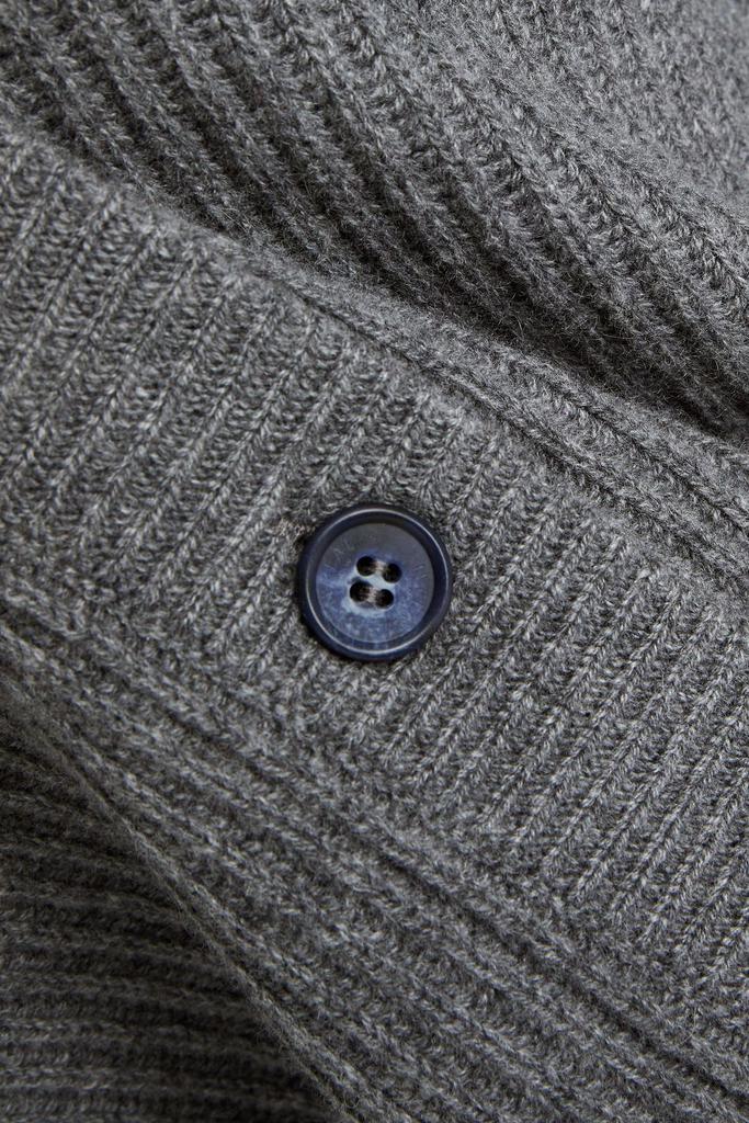 Bead-embellished ribbed cashmere cardigan商品第4张图片规格展示