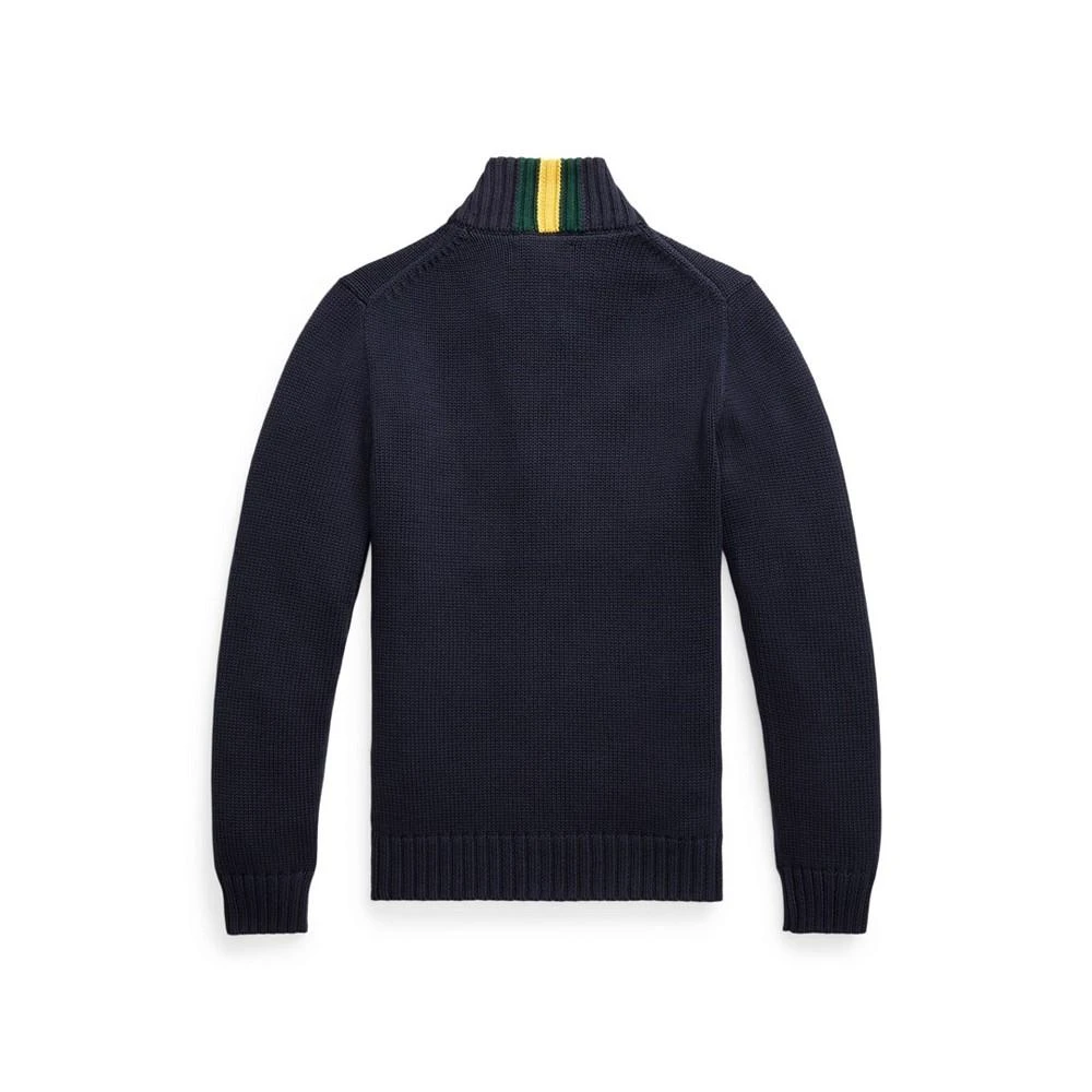 商品Ralph Lauren|Big Boys Cotton Full-Zip Sweater,价格¥289,第2张图片详细描述