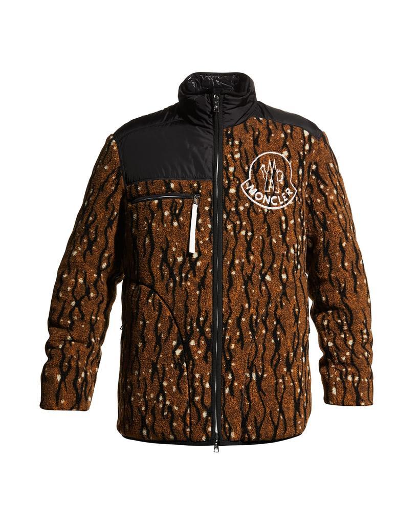 商品Moncler|Moncler 1952 Fleece Tiger Stripe Reversible Jacket,价格¥7529,第4张图片详细描述