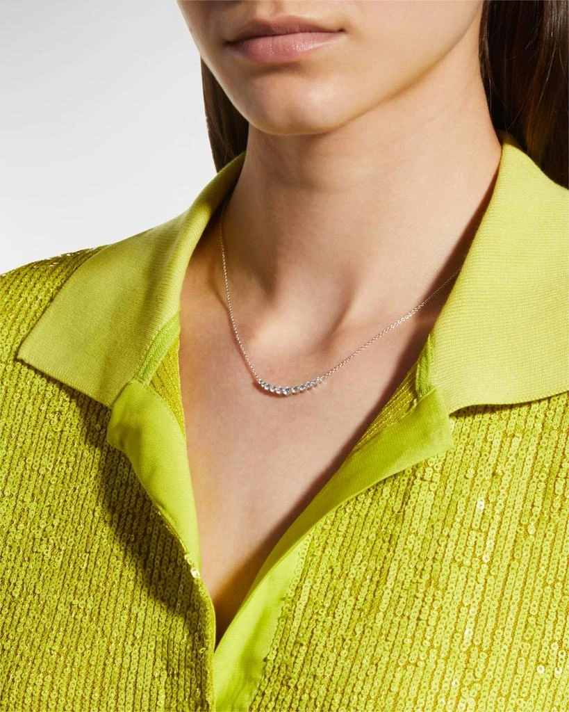 商品Memoire|White Gold Round 11-Diamond Necklace, 18"L, 0.56-0.65tcw,价格¥17980,第2张图片详细描述