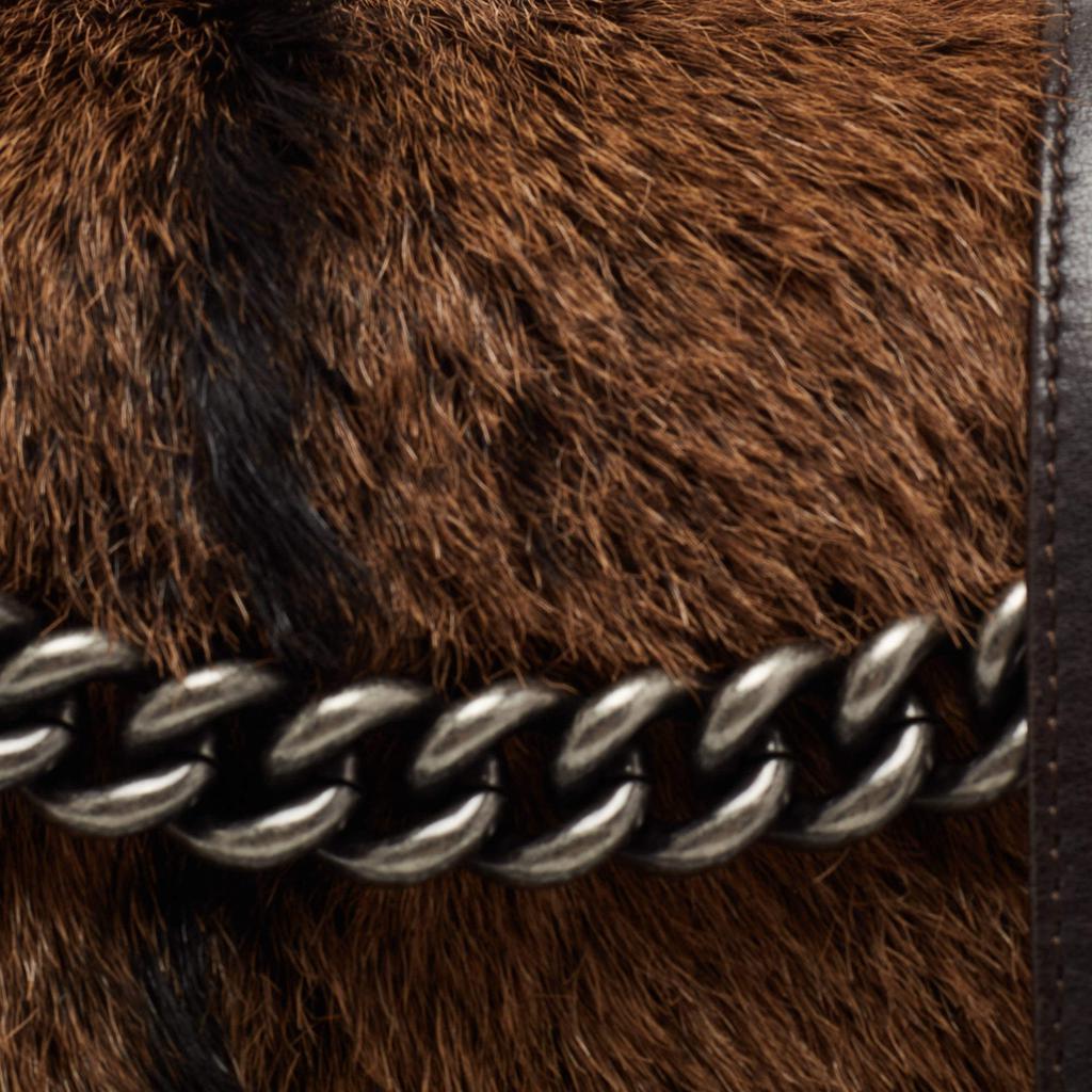 商品[二手商品] Chanel|Chanel Brown Leather and Calfhair Medium Boy Flap Bag,价格¥17527,第7张图片详细描述