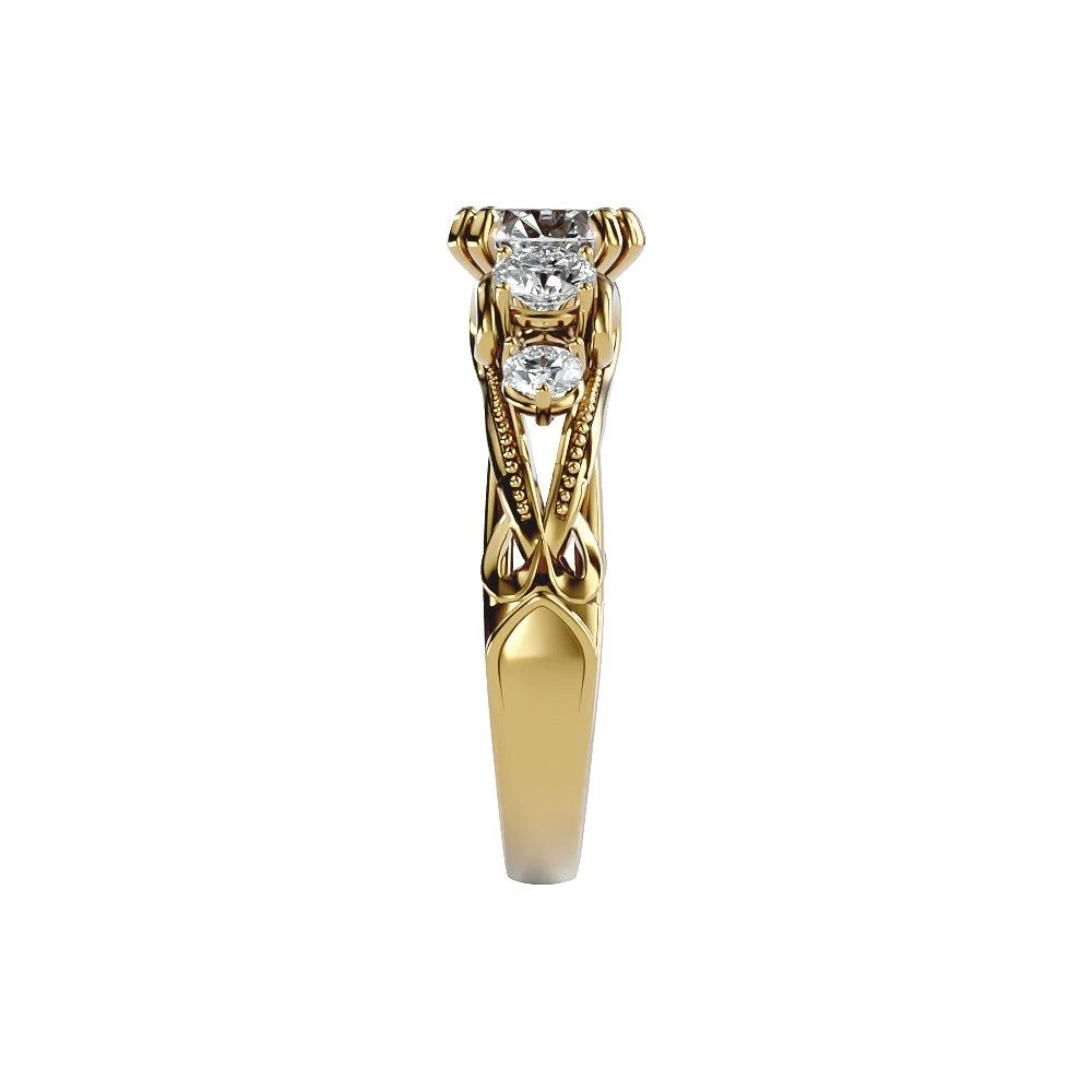 商品Monary|2 Carat Vintage Moissanite Engagement Ring In 14 Karat Yellow Gold,价格¥5662,第1张图片