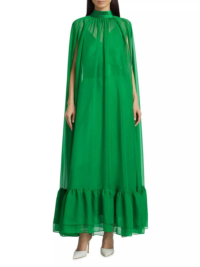 商品Alice + Olivia|Lanelle Maxi Cape Cocktail Dress,价格¥2344,第3张图片详细描述