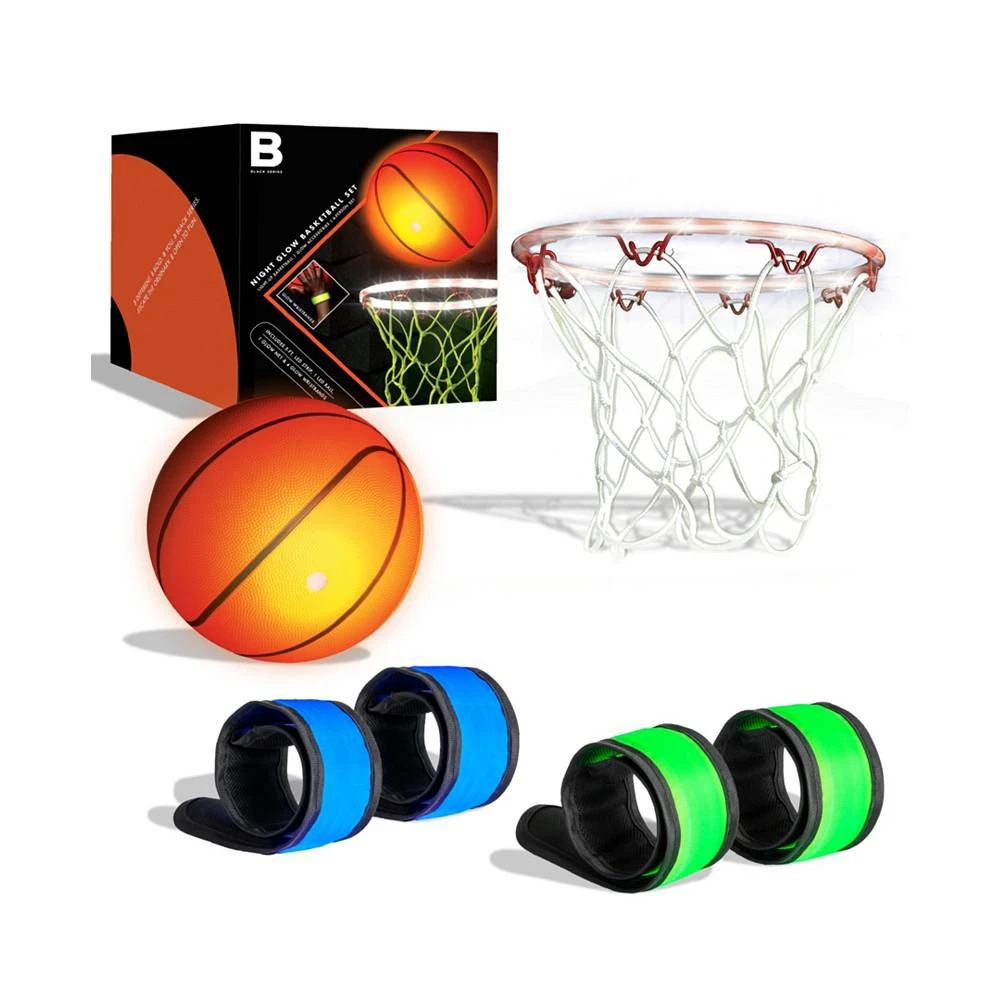 商品Black Series|Night Glow Basketball Set, LED Light-Up Ball Net and Wristbands,价格¥359,第1张图片