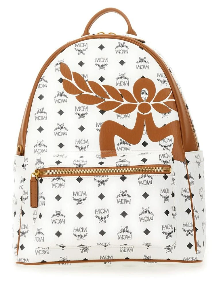 商品MCM|MCM Medium Stark Mega Laurel Visetos Zipped Backpack,价格¥7576,第1张图片