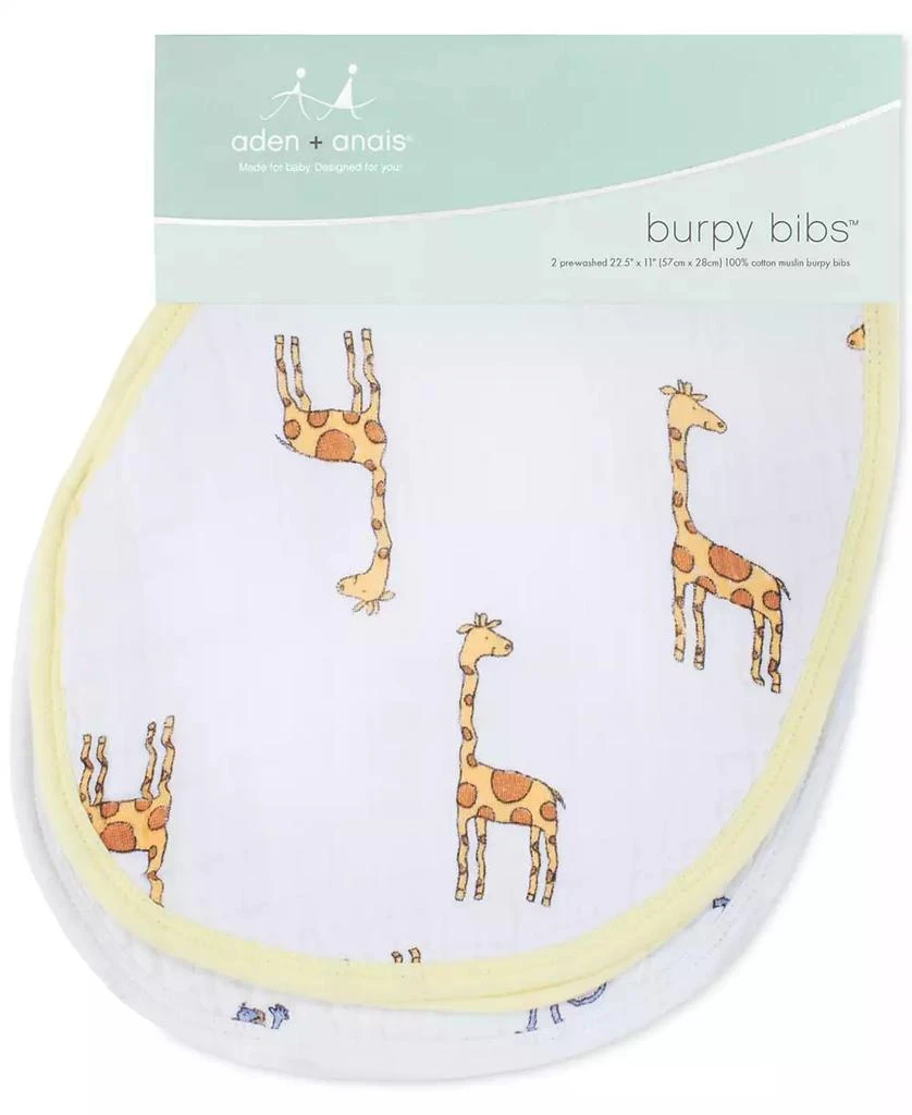 商品aden + anais|Baby Boys Jungle Printed Bibs, Pack of 2,价格¥206,第1张图片详细描述
