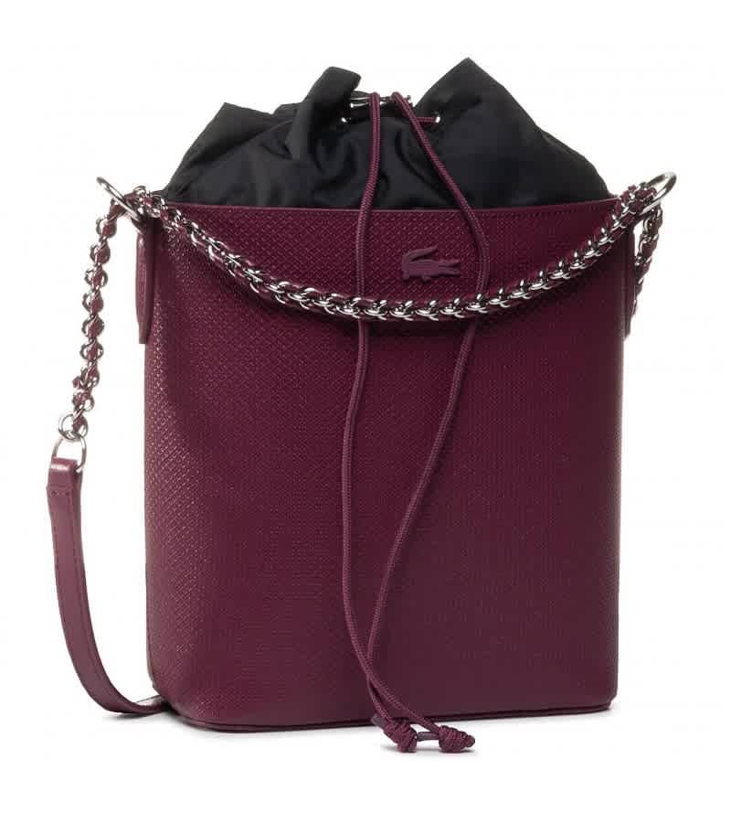 Lacoste Vertical Crossover Drawstring Bag In Purple商品第1张图片规格展示