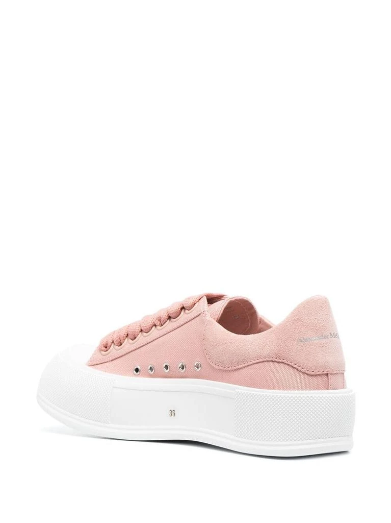 商品Alexander McQueen|ALEXANDER MCQUEEN WOMEN DECK LACE UP PLIMSOLL SNEAKERS,价格¥2359,第2张图片详细描述