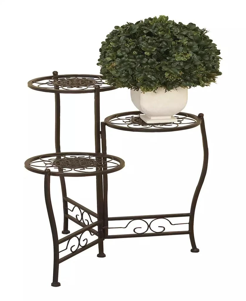 商品Rosemary Lane|Brown Metal Indoor Outdoor 3 Tier Floral Plant Stand,价格¥525,第1张图片